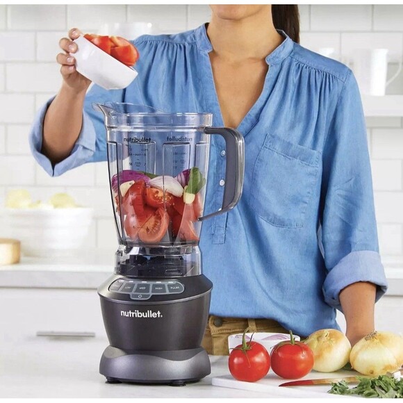 New NutriBullet 1200 Watt Blender Combo with Single Serve Cups NBF50500 Gray - Picture 6 of 16